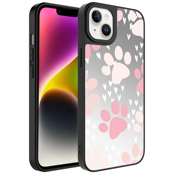 Apple iPhone 14 Plus Kılıf Aynalı Desenli Kamera Korumalı Parlak Zore Mirror Kılıf - Resim 10