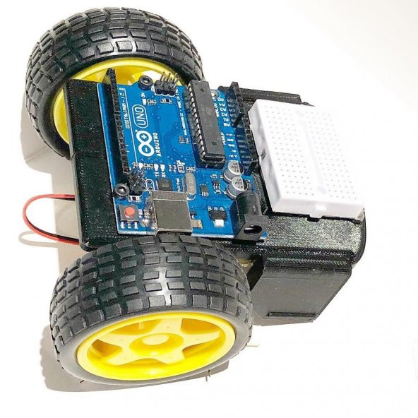 Kompakt Arduino Robot Şasi Plastik Aparat