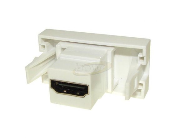 22.5x45 HDMI Dişi - Dişi Beyaz Priz Modülü ürün görseli