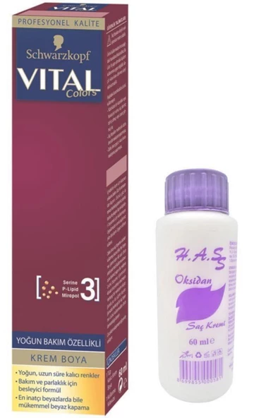 Schwarzkopf Vital Saç Boyası 60 Ml.+oksidan 60 Ml. (1 Adet)