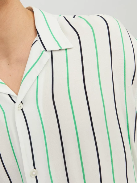 JACK JONES Erkek Kısa Kollu Desenli Gömlek 12233537 - 3