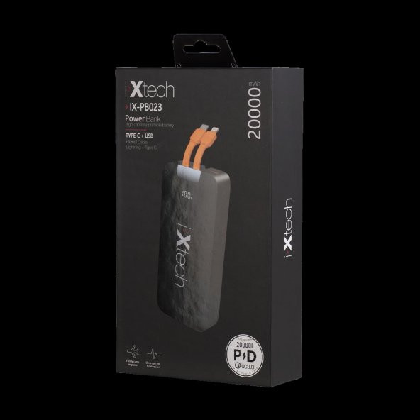 İxtech 20.000 Mah Powerbank 22.5W Siyah Ix-Pb023 - 4