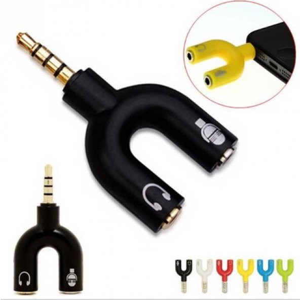 Mikrofon-Kulaklık Ayırıcı - Siyah ürün görseli 1