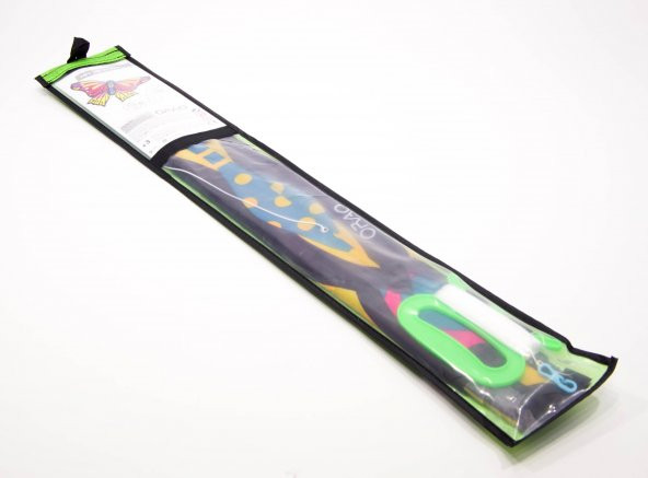 TEK İPLİ UÇURTMA ÇOCUK STATİK UÇURTMAUÇURTMA 127 X 66 cm KELEBEK Pembe / Sarı  ORAO MERİDYENDUKKAN - 2