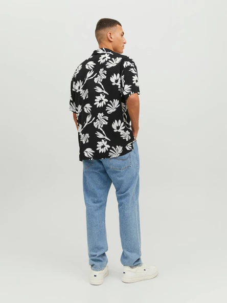 JACK JONES Çiçek Desenli Kısa Kollu Erkek Gömlek 12233536 - 2