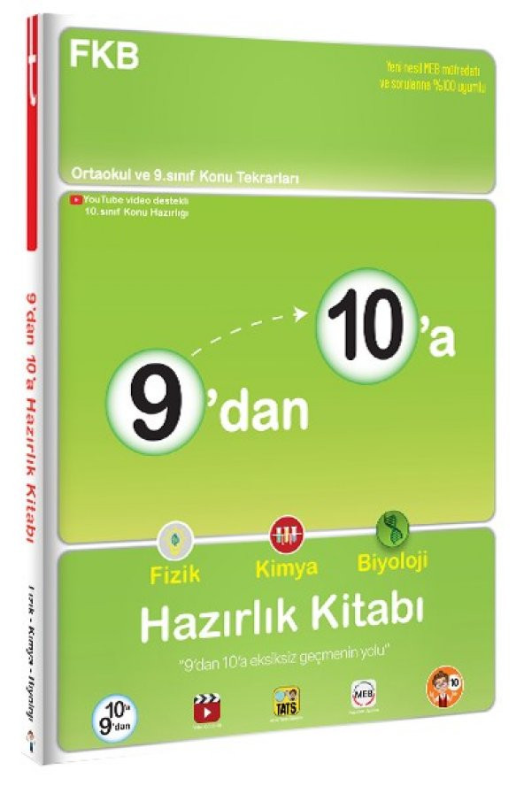 9dan 10a Fizik Kimya Biyoloji Hazırlık Kitabı - Tonguç Yayınları