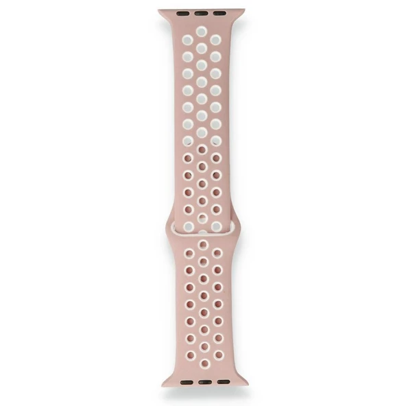 Apple Watch 38-40mm Silikon Kayış - Lila/Beyaz - Resim 2