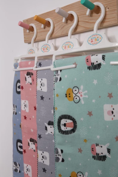 Çok Amaçlı Bebek Çocuk Pazen Bezi Örtü Battaniye 80*90 Sevimli Hayvanlar - 3