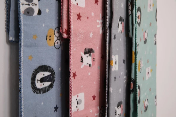 Çok Amaçlı Bebek Çocuk Pazen Bezi Örtü Battaniye 80*90 Sevimli Hayvanlar - 7