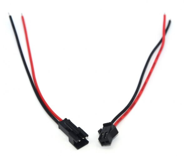2 Pin Erkek+Dişi DC Kablo - Siyah