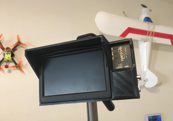 Fpv Monitör Ve Dvr Muhafaza + Tripod İçin Montaj Plastik Aparat