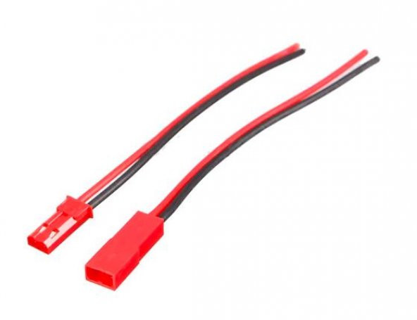 2 Pin Erkek+Dişi DC Kablo - Kırmızı
