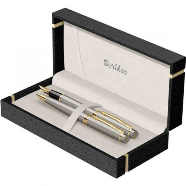 Scrikss 38 Dolmakalem+tükenmez Saten Altın - 3