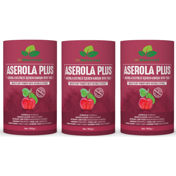 Aserola Plus Aserola Ekstresi İçeren Karışık Bitki Tozu 150gr. ( 3 ADET )