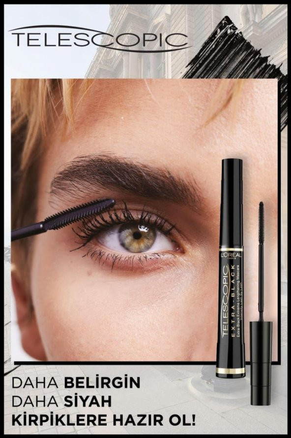 LOREAL PARİS MASKARA TELESCOPİC CARBON BLACK - 5