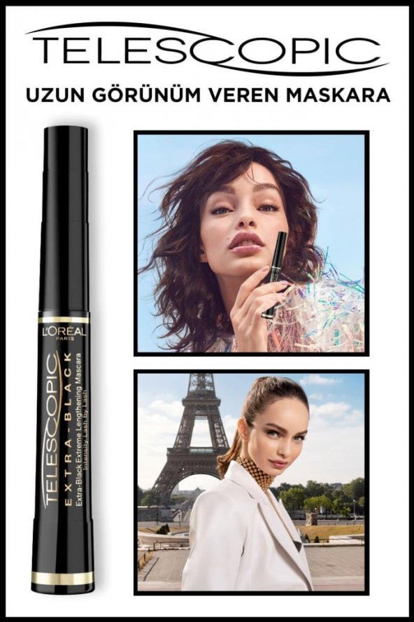 LOREAL PARİS MASKARA TELESCOPİC CARBON BLACK - 6