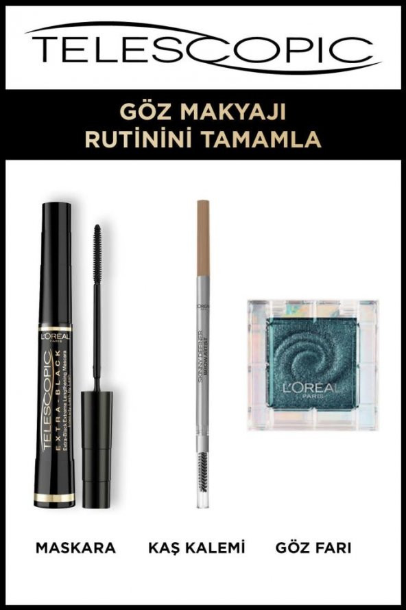 LOREAL PARİS MASKARA TELESCOPİC CARBON BLACK - 8
