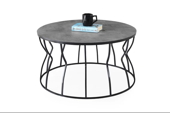 Lale Metal Orta Sehpa Yuvarlak 80x43cm - 3
