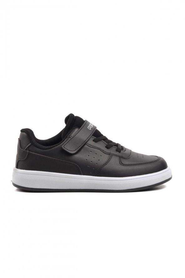 Pepino 964-1-F Siyah-Beyaz Cırtlı Çocuk Sneaker
