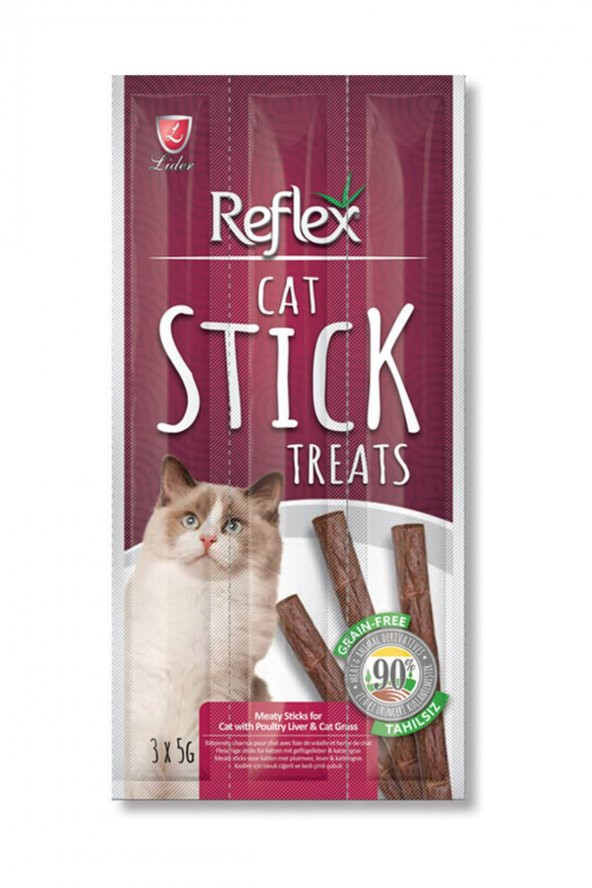 Reflex 3lü Ciğerli Tahılsız Kedi Ödül Çubuğu 15 gr