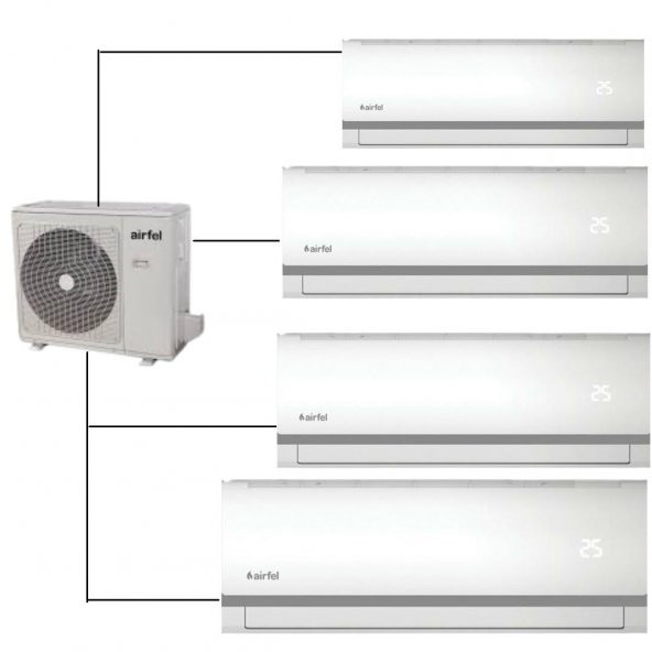Airfel Duvar Tipi Multi Klima 42000 BTU Dış Ünite 4 İç Ünite 9+12+12+18 5LMX125N