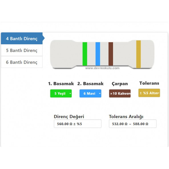 OEM 560 R (Ohm) Direnç ürün görseli