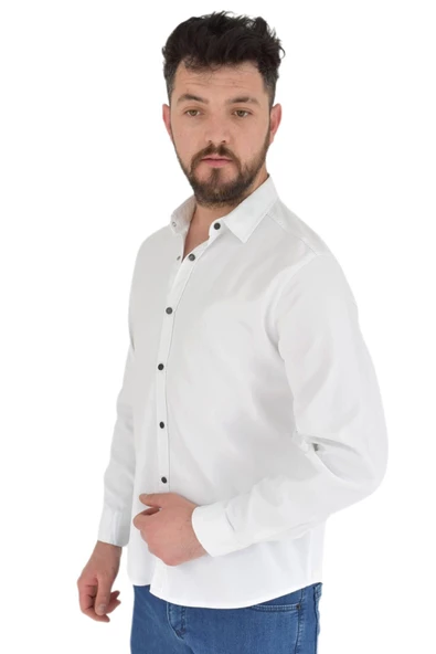 Erkek Spor Gömlek Silim Fit 9959 BGL-ST02719 - Resim 6