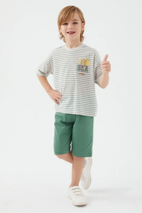 Rolypoly Erkek Çocuk Kısa Kol Bermuda Pijama Takım 3092 - 2