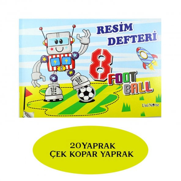 Çınar Uninote Resim defteri Dikişli Büyük Boy A4 20 Yaprak 1 Adet 20000 - 4