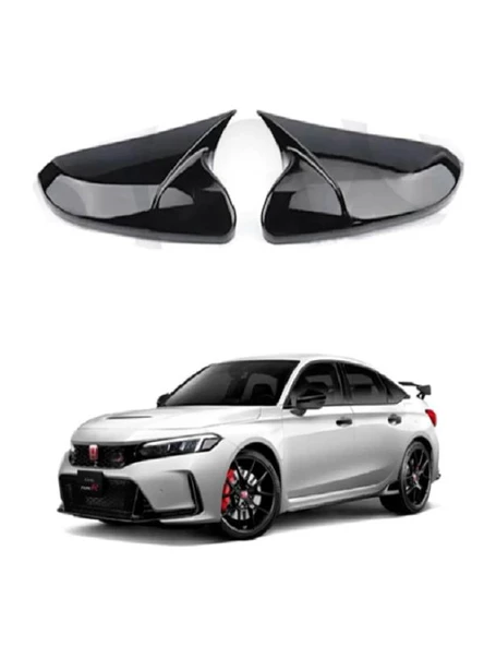 Hodan Civic 2022 Fe Kasa Araca Özel Batman Yarasa Ayna Kapağı Pianoblack