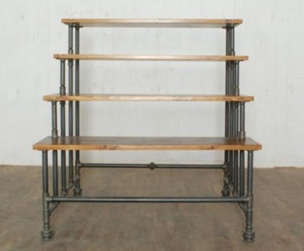 Dekoratif Borudan 4 Katlı Sehpa - 3