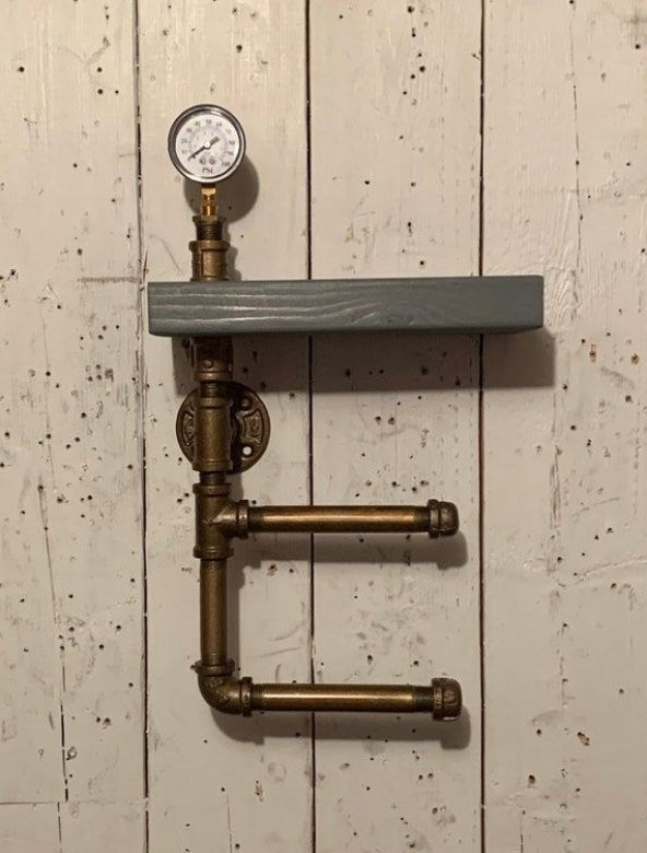 Dekoratif Borudan Tuvalet Kağıdı Askılık