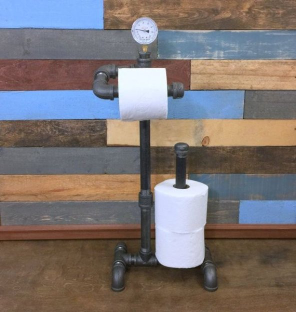 Dekoratif Borudan Tuvalet Kağıdı Askılık