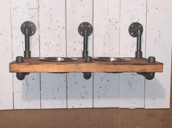 Dekoratif Borudan Kedi Köpek Mama Standı - 3