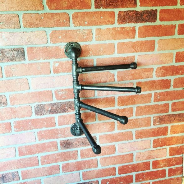 Dekoratif Borudan Havlu Askılık - 2