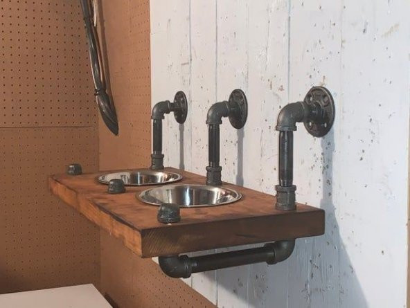 Dekoratif Borudan Kedi Köpek Mama Standı - 2