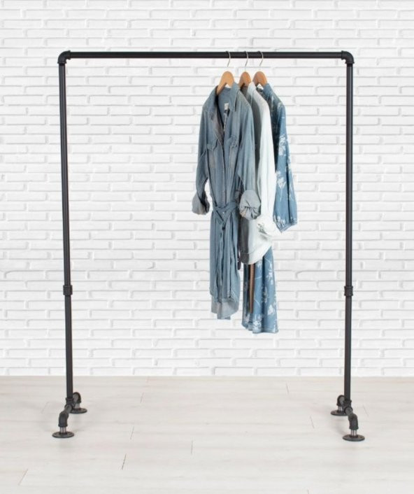 Dekoratif Borudan Askılık 125 cm