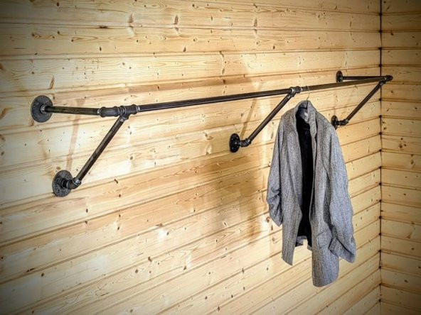 Dekoratif Borudan Askılık 250 cm