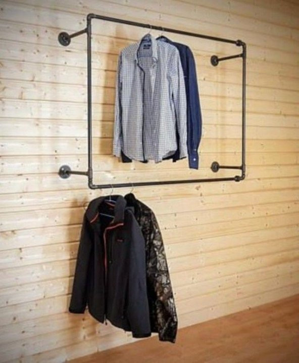 Dekoratif Borudan Askılık 150 cm