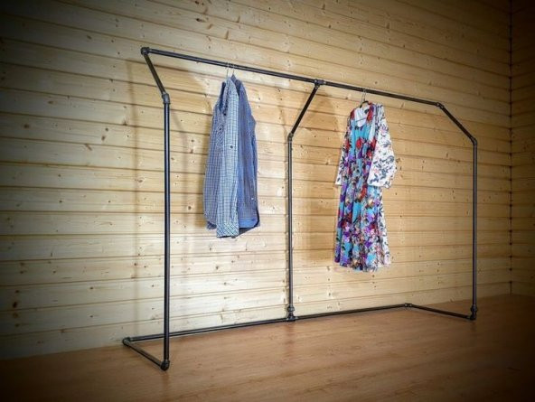 Dekoratif Borudan Askılık 200 cm - 2