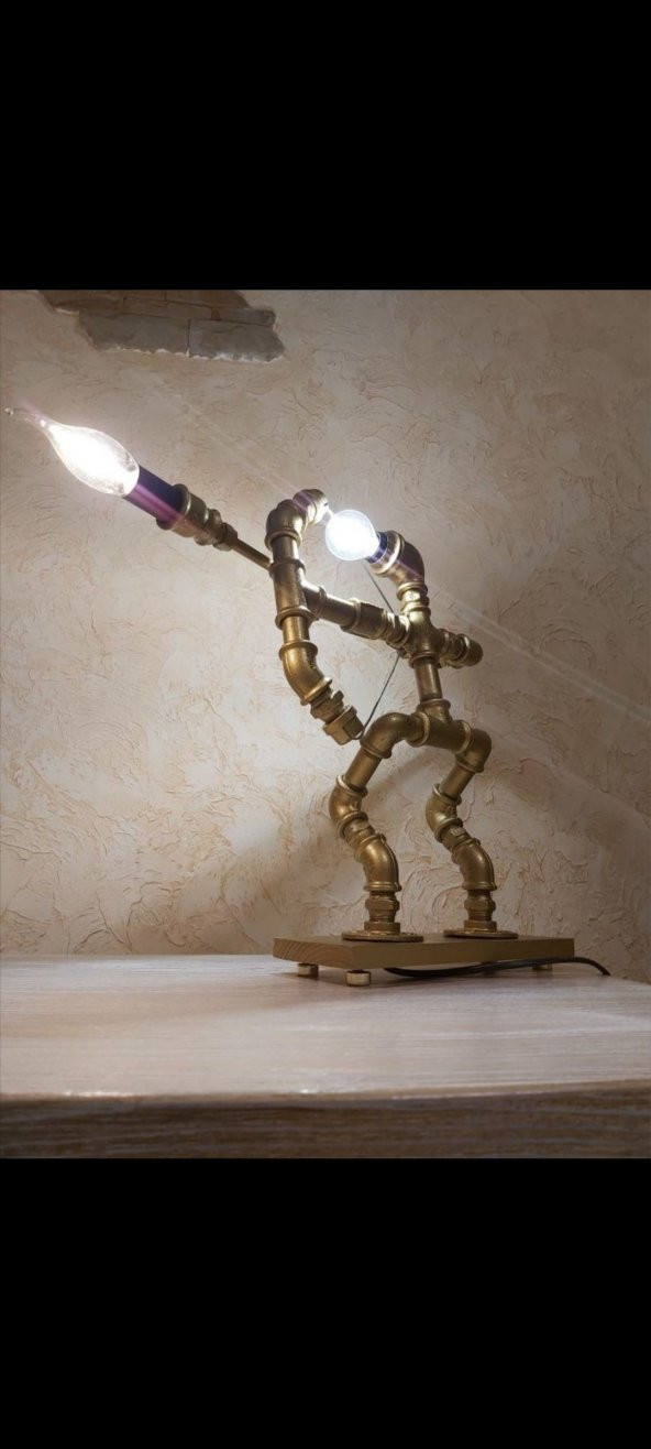 Dekoratif Borudan Masaüstü Aydınlatma Lambader - 2