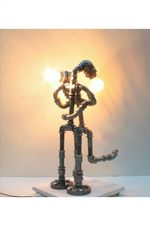 Dekoratif Borudan Masaüstü Insan Modeli Aydınlatma Lambader ürün görseli