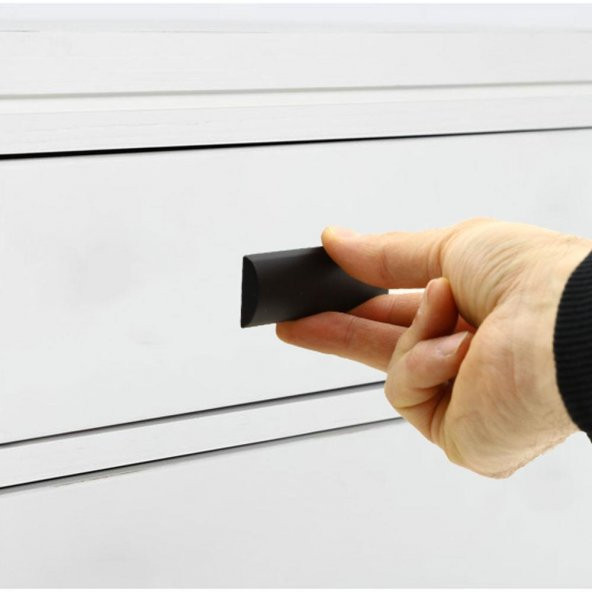 Mobilya Düğme Çekmece Dolap Kapak Kulpu Kulbu Plastik Siyah Kulp 32 mm - 2