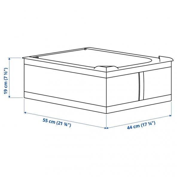 IKEA Skubb Saklama Kutusu - Hurç - 44x55x19 cm - Gri - 4