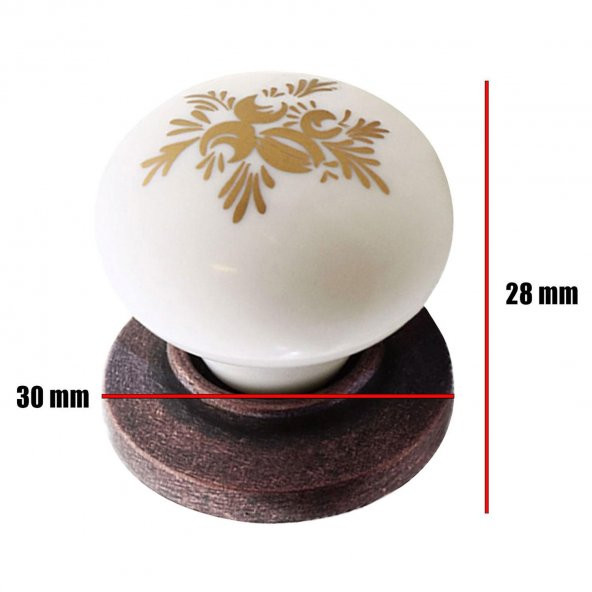 Mobilya Çekmece Dolap Kapak Kulpu Kulbu Antik Bakır Polimer Kulp - Resim 4