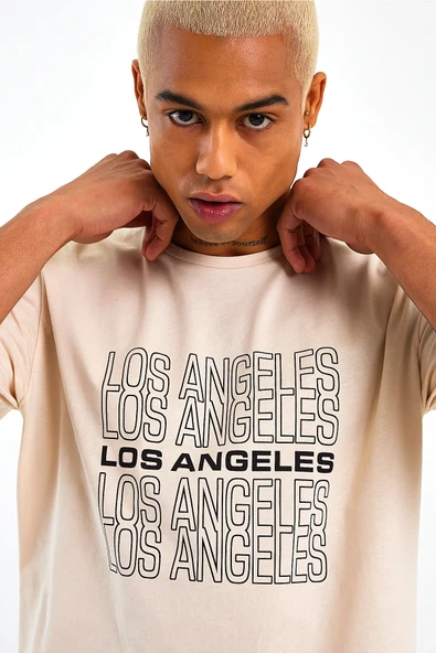 Süperlife Erkek  Bisiklet Yaka Regular Fit Baskılı Tişort SPR23ts305 - 2