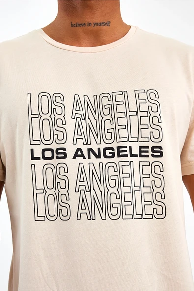 Süperlife Erkek  Bisiklet Yaka Regular Fit Baskılı Tişort SPR23ts305 - 7