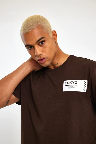 Süperlife Erkek Bisiklet Yaka Regular Fit Tokyo Baskılı Tişort SPR23ts303 - 4