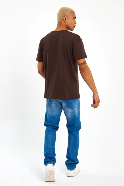 Süperlife Erkek Bisiklet Yaka Regular Fit Californıa Baskılı Tişort SPR23ts304 - 10