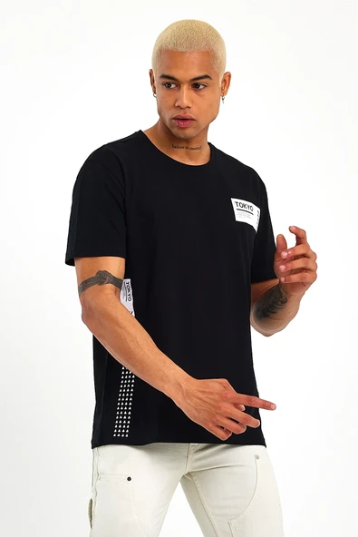 Süperlife Erkek Bisiklet Yaka Regular Fit Tokyo Baskılı Tişort SPR23ts303 - 4